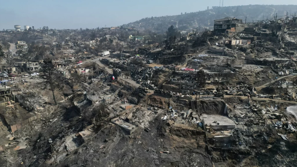 incêndios florestais no Chile