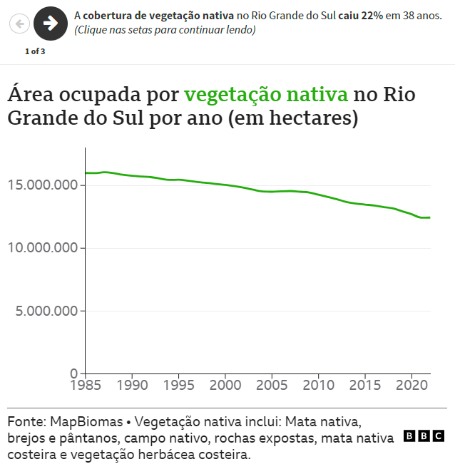 Troca de vegetação nativa por soja contribuiu com as enchentes no Rio Grande do Sul