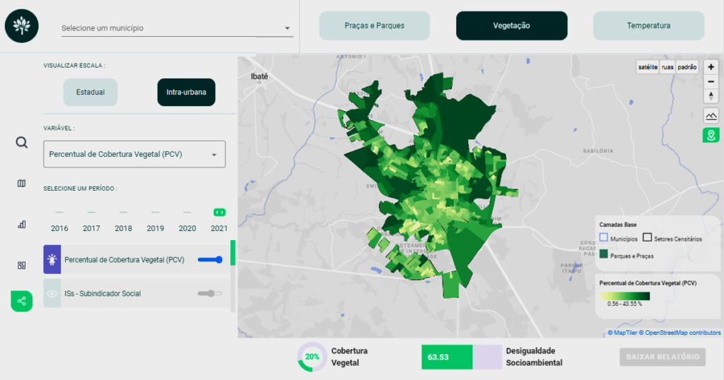 áreas verdes nos municípios