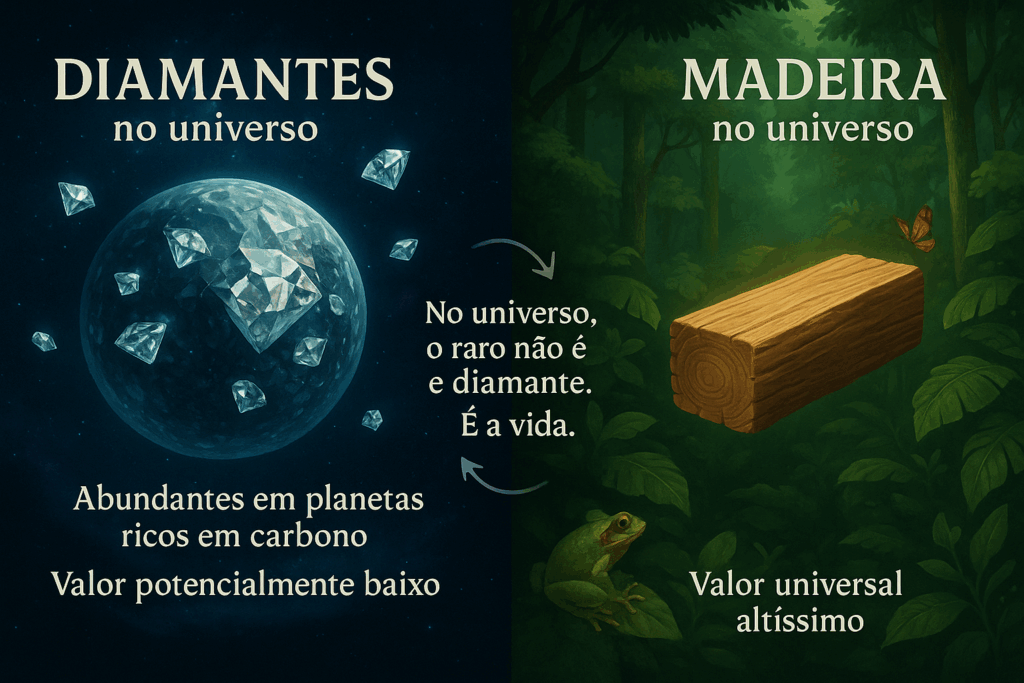 raridade da madeira no universo