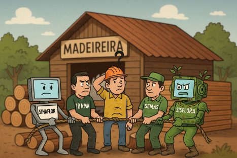 Cabo de guerra entre IBAMA, Sinaflor e secretarias estaduais de Meio Ambiente impacta setor madeireiro.