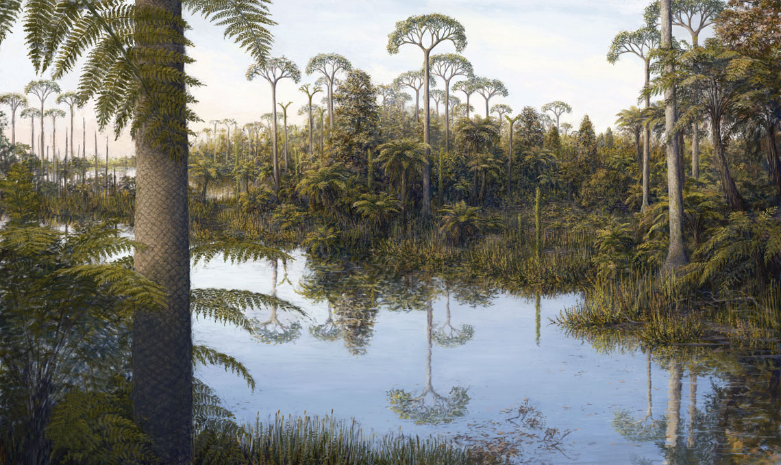 Floresta fóssil revela oásis em meio ao deserto do Permiano